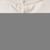 Блуза за бебе с дълъг ръкав и надпис с пайети, бяла Birba 117185 3