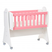 розово Бебешко креватче с класически дизайн и люлеещо се кошче Dizain Baby 117774 4