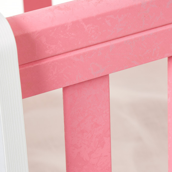 розово Бебешко креватче с класически дизайн и люлеещо се кошче Dizain Baby 117775 5