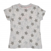 Тениска за бебе с щампа на звездички и надпис, сива Chicco 118083 2