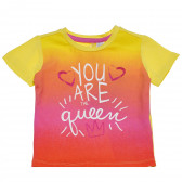 Тениска за бебе с надпис и преливащи цветове, жълта Chicco 118090 