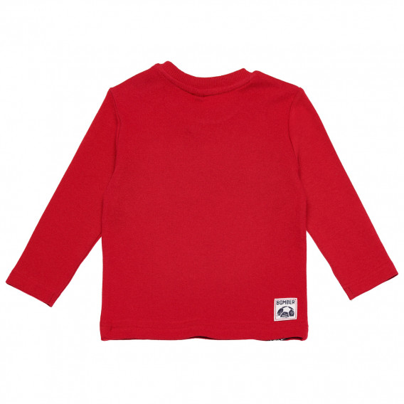 Памучна блуза за бебе с номер 11, червена Birba 118461 2