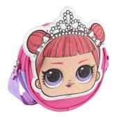 Малка розова чанта за носене през рамо с 3D ефект за момиче Lol с картинка на принцеса LOL 118799 