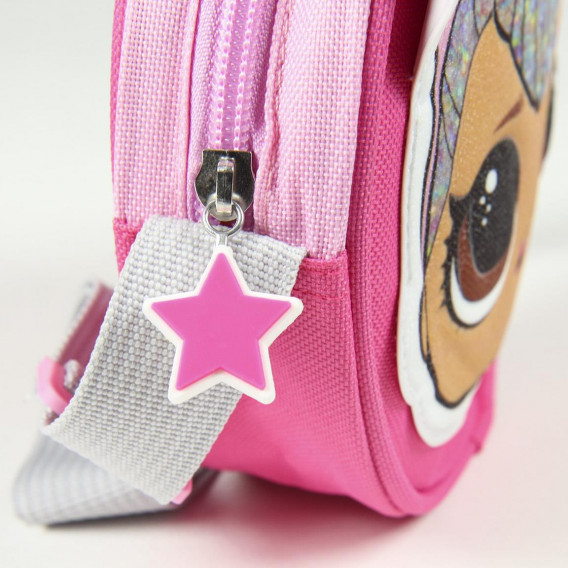 Малка розова чанта за носене през рамо с 3D ефект за момиче Lol с картинка на принцеса LOL 118802 4
