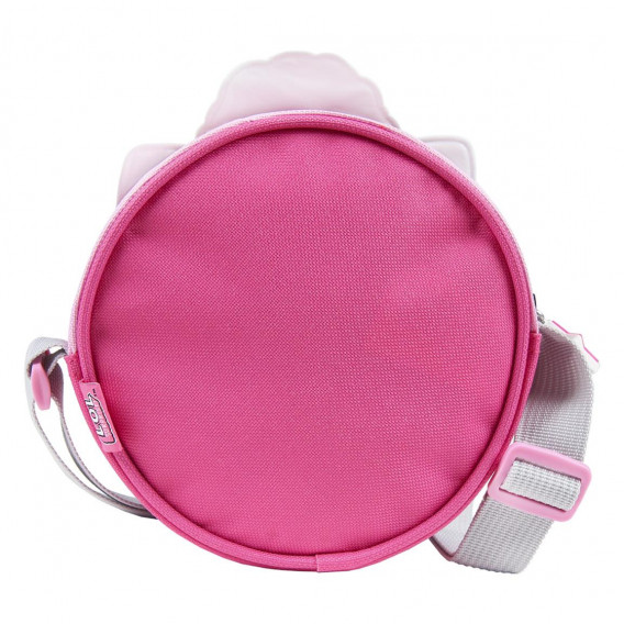 Малка чанта за носене през рамо с 3D ефект за момиче Lol с картинка на момиченце, розова LOL 118804 2