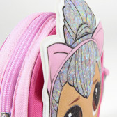 Малка чанта за носене през рамо с 3D ефект за момиче Lol с картинка на момиченце, розова LOL 118806 4