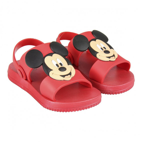 Летни сандали с картинка на Mickey Mouse за момче, червени Mickey Mouse 118938 