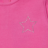 Блуза за бебе със звездичка от пайети, розова Birba 120188 6