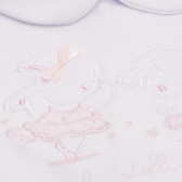 Бял памучен комплект от две части за новородено за момиче Idexe 123333 3