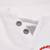 Памучна блуза с щампа за момче бяла Idexe 123409 3