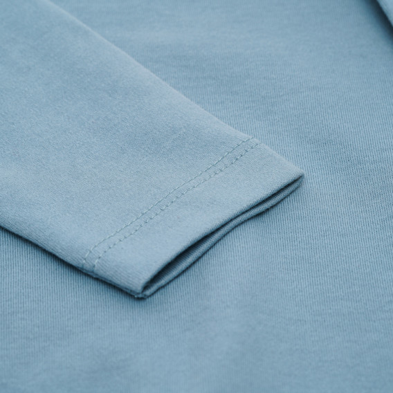 Памучна блуза със забавен принт за момче синя Idexe 123422 4