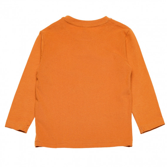 Памучна блуза с апликация за бебе оранжева Idexe 123452 2