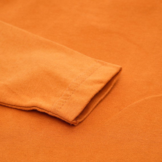 Памучна блуза с апликация за бебе оранжева Idexe 123454 4