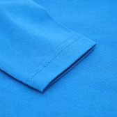 Памучна блуза с принт и дълъг ръкав за момче синя Idexe 123548 4