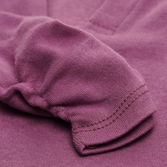 Памучна блуза тип полу-поло с принт за момиче розова Idexe 123564 4