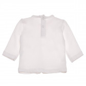 Блуза с принт и панделка за бебе за момиче бяла Idexe 123602 2