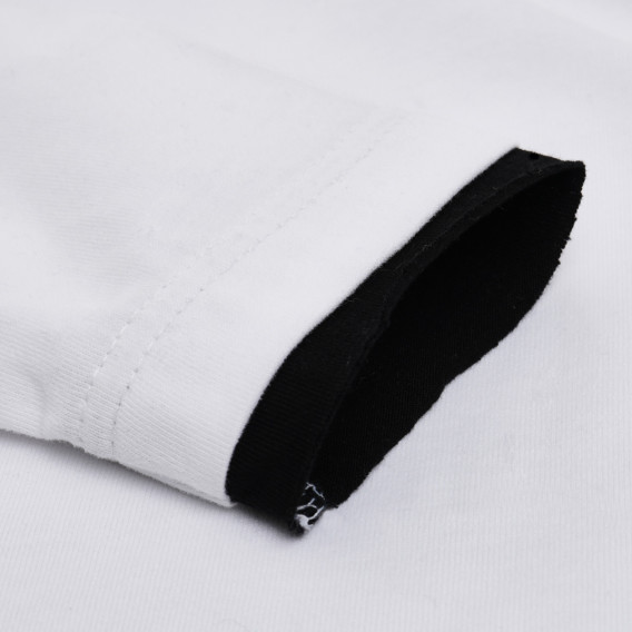 Бяла памучна блуза с принт за момче Trybeyond 123719 4