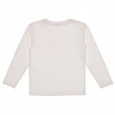 Памучна блуза с дълъг ръкав бяла Idexe 123725 2