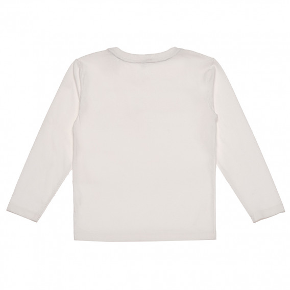 Памучна блуза с дълъг ръкав бяла Idexe 123725 2