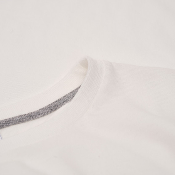 Памучна блуза с дълъг ръкав бяла Idexe 123726 3