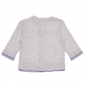 Памучна блуза с дълъг ръкав за бебе за момче сива Idexe 123741 2
