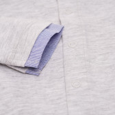 Памучна блуза с дълъг ръкав за бебе за момче сива Idexe 123743 4