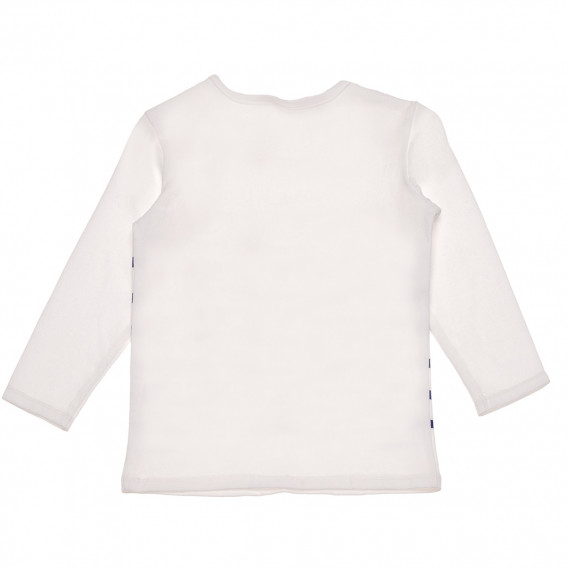 Памучна блуза с щампа за момиче бяла Birba 123773 2
