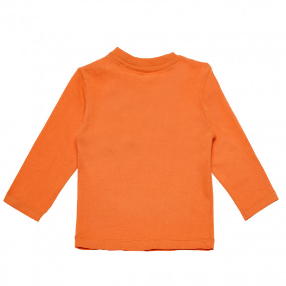 Памучна блуза със странично закопчаване за момче оранжева Birba 123798 2