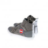 Сиви спортни обувки за момиче със сребристи детайли Colmar 12380 2
