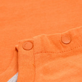 Памучна блуза със странично закопчаване за момче оранжева Birba 123800 4