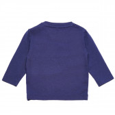 Памучна блуза със странично закопчаване за момче синя Idexe 123822 2