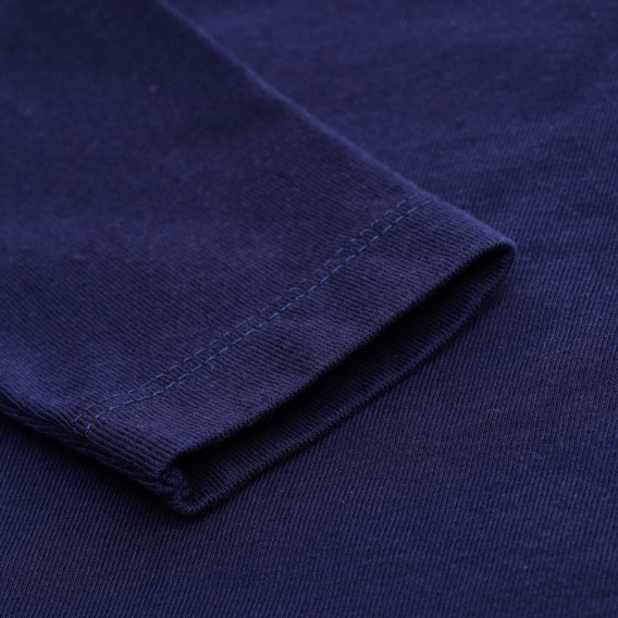 Памучна блуза със странично закопчаване за момче синя Idexe 123824 4