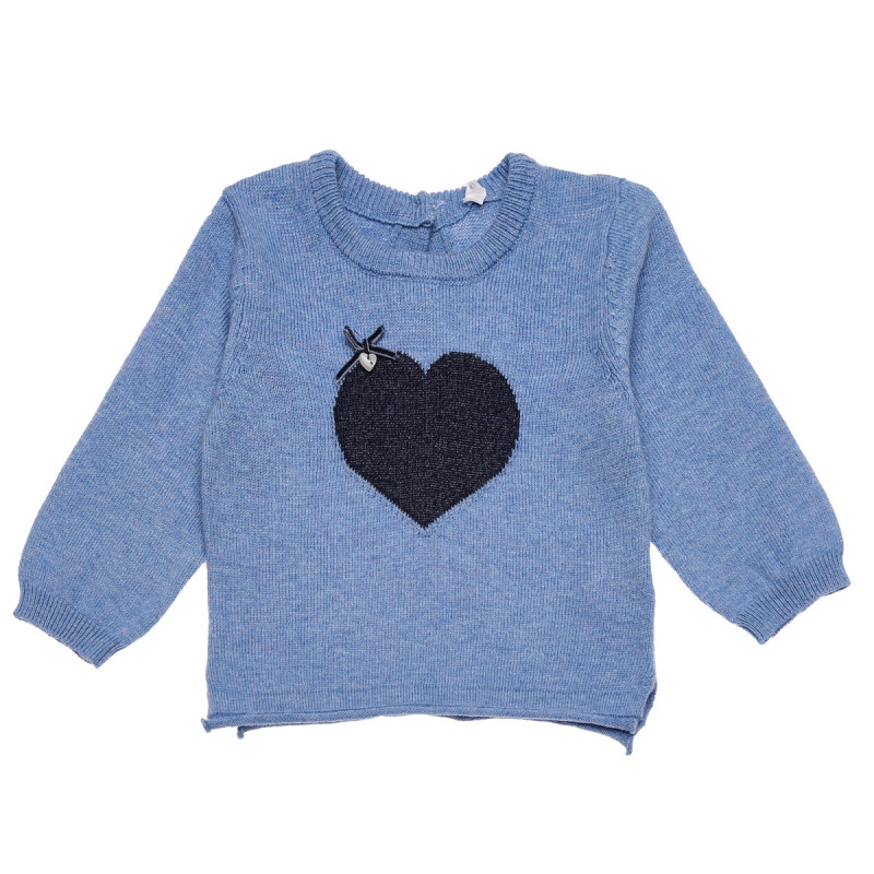 Пуловер с бродерия сърце за момиче  123883