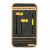 Стерео слушалки, Wooden Earbuds, зелени  124786 