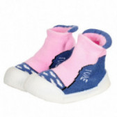 Пантофи тип чорапи за бебе в розово и синьо за момиче YO! 124862 