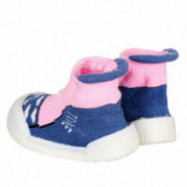 Пантофи тип чорапи за бебе в розово и синьо за момиче YO! 124863 2