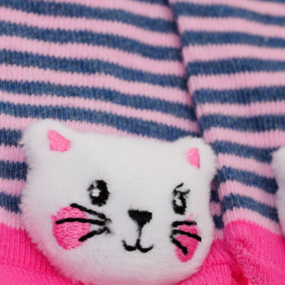 Чорапи с мека играчка - коте за бебе YO! 124914 2