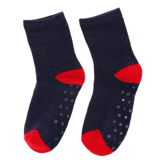 Чорапи с червени акценти сини YO! 124955 