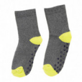 Чорапи със жълти акценти сиви YO! 124963 