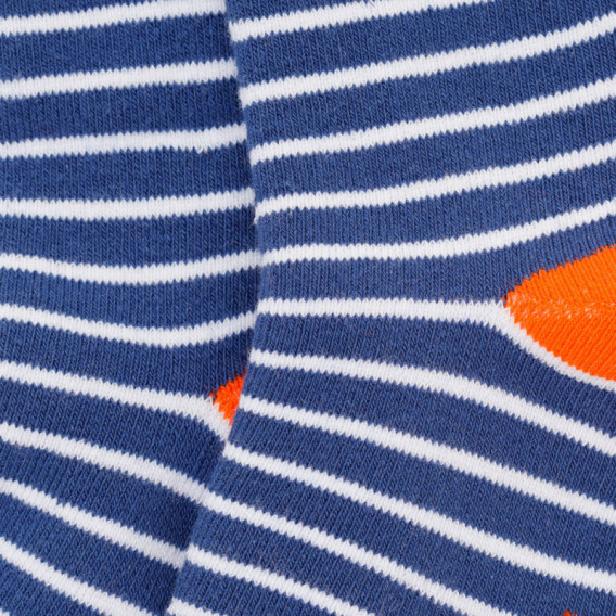 Чорапи на райе с оранжеви акценти за момче YO! 124966 2