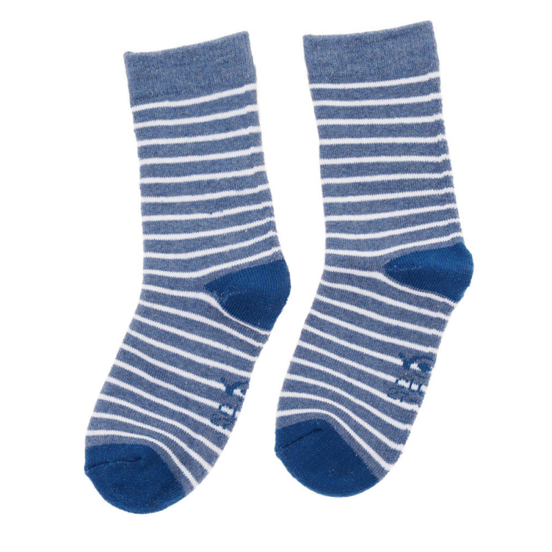 Чорапи в бяло синьо райе за момче  124969