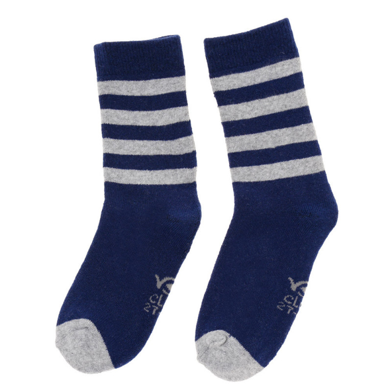Чорапи със сиви акценти за момче тъмно сини  124973