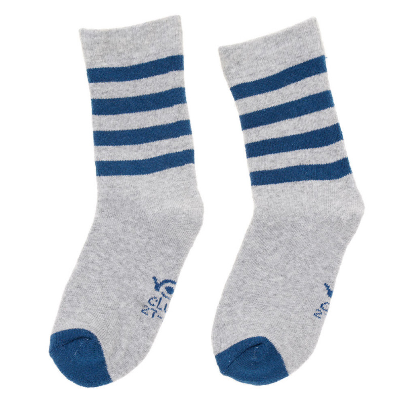 Чорапи със сини акценти за момче тъмно сиви  124975