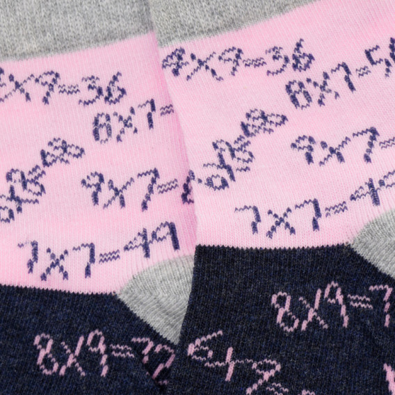 Чорапи в сиво и розово за момиче YO! 124982 2