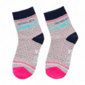 Чорапи на розови точки за момиче сиви YO! 124983 