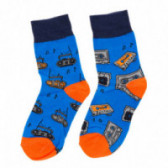 Чорапи с цветен принт сини за момче YO! 125016 