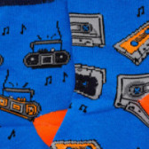 Чорапи с цветен принт сини за момче YO! 125017 2