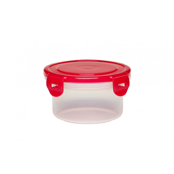 Пластмасова кутия за съхранение на храна с червен капак, 400 мл BebeDue 1264 