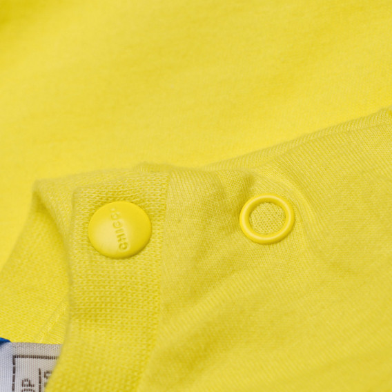 Блуза с къс ръкави и цветен надпис за момче жълта Chicco 126696 4