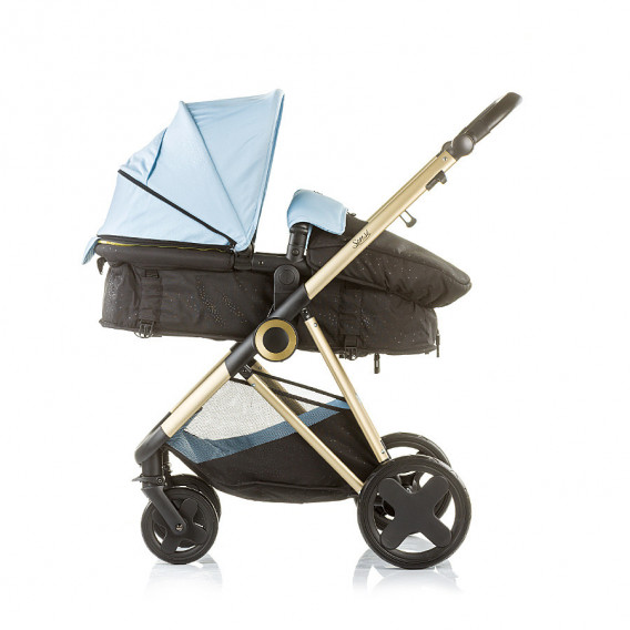 Синя комбинирана детска количка Сенси 2 в 1, 0+ месеца  Chipolino 12733 5
